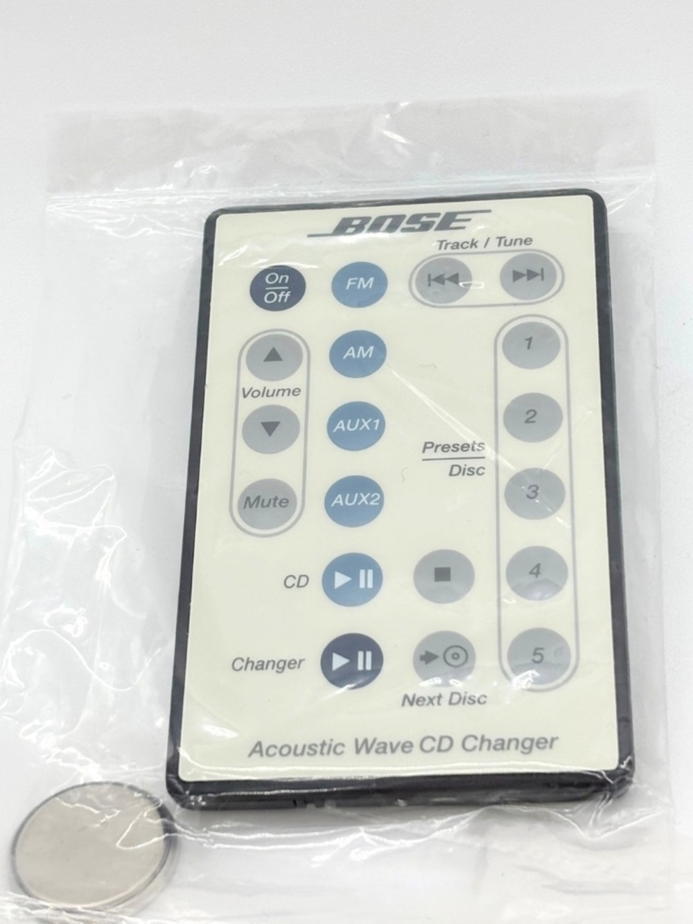 Bose Acoustic Wave CD Changer Remote Control OEM New Sealed AUX AM FM